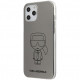 Чехол Karl Lagerfeld PC/TPU Ikonik outlines Metallic eff Hard для iPhone 12 Pro Max, цвет Серебристый (KLHCP12LPCUMIKSL)