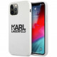 Чехол Karl Lagerfeld Liquid silicone stack logo Hard для iPhone 12 Pro Max, цвет Белый (KLHCP12LSLKLWH)