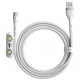 Магнитный кабель Baseus Zinc Magnetic Safe Fast Charging Data Cable USB to Micro USB/Lightning/Type-C 5A 1 м, цвет Белый ( CA1T3-B02)