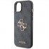 Чехол Guess PU 4G Big metal logo Hard для iPhone 15 Plus, цвет Серый (GUHCP15M4GMGGR)