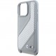 Чехол BMW Crossbody PU Carbon stripe Metal logo + Strap Hard для iPhone 15 Pro Max, цвет Серый (BMHCP15X23PSCCG)