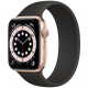 Умные часы Apple Watch Series 6 GPS, 44 мм, корпус из алюминия цвет Золотой, силиконовый монобраслет цвет Черный