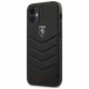 Чехол Ferrari Off-Track Genuine leather Quilted Hard для iPhone 12 mini, цвет Черный (FEHQUHCP12SBK)