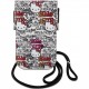 Сумка Hello Kitty Wallet Phone Bag PU leather Graffiti Tags with Cord для смартфонов, цвет Бежевый (HKOWBHDGPTE)