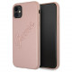 Чехол Guess PU Saffiano Script embossed logo Hard для iPhone 11, цвет Розовый (GUHCN61RSAVSRG)