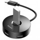 HUB-адаптер Baseus Round box Type-C to USB 3.0х1 + USB 2.0х3, цвет Черный (CAHUB-G01)