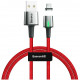 Магнитный кабель Baseus Zinc Magnetic Cable USB - USB Type-C 3 A 1 м, цвет Красный (CATXC-A09)