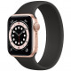Умные часы Apple Watch Series 6 GPS, 40 мм, корпус из алюминия цвет Золотой, силиконовый монобраслет цвет Черный