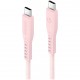 Кабель EnergEA FLOW USB-C to USB-C PD240W 5A Nanoweave Magnetic tie 1.5 м, цвет Розовый (CBL-FLCC-PNK150M)