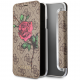 Чехол-книжка Guess Flower Desire 4G Booktype PU/Roses для iPhone X/XS, цвет Коричневый (GUFLBKPX4GROB)