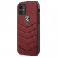 Чехол Ferrari Off-Track Genuine leather Quilted Hard для iPhone 12 mini, цвет Красный (FEHQUHCP12SRE)
