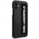 Чехол Karl Lagerfeld PU with Elastic Strap Hard для iPhone 12 mini, цвет Черный (KLHCP12SSTKLBK)
