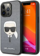 Чехол Karl Lagerfeld PU Saffiano Karl's Head Hard для iPhone 13 Pro, цвет Серебристый (KLHCP13LSAKHSL)