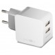 Сетевое зарядное устройство EnergEA Ampcharge 2 USB 3.4 A, цвет Белый (DU-WAEU-17W)
