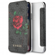 Чехол-книжка Guess Flower Desire 4G Booktype PU/Roses для iPhone X/XS, цвет Серый (GUFLBKPX4GROG)