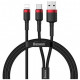 Кабель Baseus Cafule Cable USB + USB Type-C - Lightning 2.4 A 1.2 м, цвет Красный/Черный (CATKLF-EL91)