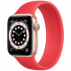 Умные часы Apple Watch Series 6 GPS, 40 мм, корпус из алюминия цвет Золотой, силиконовый монобраслет цвет Красный (PRODUCT)RED