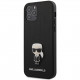 Чехол Karl Lagerfeld PU Saffiano Ikonik Karl (metal) Hard для iPhone 12 Pro Max, цвет Черный (KLHCP12LIKMSBK)