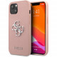Чехол Guess PU Saffiano 4G Big metal logo Hard для iPhone 13, цвет Розовый (GUHCP13MSA4GSPI)