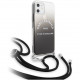 Чехол Karl Lagerfeld Cord collection Hard PC/TPU с ремешком для iPhone 11, цвет Черный градиент (KLHCN61WOGRBK)