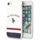 Чехол U.S. Polo Assn. PC/TPU Big logo and Tricolor Stripes Hard для iPhone SE 2020/8/7, цвет Белый (USHCI8PCSTRB)