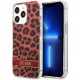 Чехол Guess PC/TPU Leopard Hard для iPhone 13 Pro Max, цвет Красный (GUHCP13XHSLEOR)