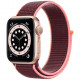 Умные часы Apple Watch Series 6 GPS, 40 мм, корпус из алюминия цвет Золотой, нейлоновый ремешок цвет Сливовый