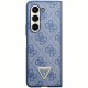 Чехол Guess PU 4G Triangle Diamond metal logo Hard для Galaxy Z Fold5, цвет Синий (GUHCZFD5P4TDPB)
