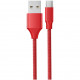 Кабель Dorten USB-C to USB Canvas Series 1 м, цвет Красный (DN303501)