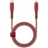 Кабель EnergEA FLOW USB-C to Lightning MFI C94 PD60W 3A Nanoweave Magnetic tie 1.5 м, цвет Красный (CBL-FLCL-RED150M)