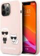 Чехол Karl Lagerfeld Liquid silicone Karl & Choupette Hard для iPhone 13 Pro, цвет Розовый (KLHCP13LSSKCI)
