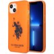 Чехол U.S. Polo Assn. TPU FLUO Logo Bigl horse Hard для iPhone 13, цвет Оранжевый (USHCP13MUHRFO)