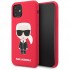 Чехол Karl Lagerfeld Liquid silicone Iconic Karl Hard для iPhone 11, цвет Красный (KLHCN61SLFKRE)
