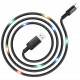 Кабель Hoco U63 Spirit Voice activation flashing Data Cable Type-C 1.2 м, цвет Черный