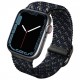 Ремешок Uniq Aspen DE strap для Apple Watch 49/45/44/42 мм, цвет "Синий обсидиан" (45MM-ASPDEOBLU)