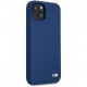 Чехол BMW M-Collection Liquid silicone Hard (MagSafe) для iPhone 13, цвет Синий (BMHMP13MMSILNA)