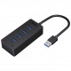 Переходник Aukey USB hub USB 3.0 4-port, цвет Черный (СB-H30)