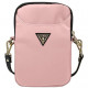 Сумка Guess Nylon Phone bag with Triangle metal logo для телефонов до 8", цвет Розовый (GUPBNTMLLP)