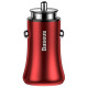 Автомобильное зарядное устройство Baseus Gentleman 4.8 A Dual-USB, цвет Красный (CCALL-GB09)