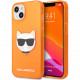 Чехол Karl Lagerfeld TPU FLUO Choupette Hard для iPhone 13, цвет Оранжевый (KLHCP13MCHTRO)