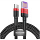 Кабель Baseus Cafule HW Quick Charging Data cable USB - USB Type-C 40W 1 м, цвет Красный/Черный (CATKLF-P91)