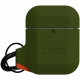 Чехол с карабином Urban Armor Gear (UAG) Silicone Case для AirPods 1&2, цвет Оливковый/Оранжевый (10185E117297)