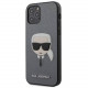 Чехол Karl Lagerfeld PU Saffiano Karl's Head Hard для iPhone 12 Pro Max, цвет Серебристый (KLHCP12LSAKHSL)