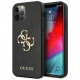 Чехол Guess PU Saffiano 4G Big metal logo Hard для iPhone 12 Pro Max, цвет Черный (GUHCP12LSA4GGBK)