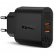 Сетевое зарядное устройство Aukey Dual-Port USB Wall Charger Quick Charge 3.0, цвет Черный (PA-T16)