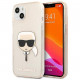 Чехол Karl Lagerfeld TPU Glitters Karl's head Hard для iPhone 13, цвет Золотой (KLHCP13MKHTUGLGO)