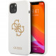 Чехол Guess Liquid silicone 4G Big logo Hard для iPhone 13 Mini, цвет Белый (GUHCP13SLS4GGWH)