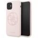 Чехол Guess Silicone collection 4G logo Hard для iPhone 11, цвет Светло-розовый (GUHCN61LS4GLP)