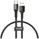 Кабель Baseus Halo data cable USB to USB Type-C 3 A 0.25 м, цвет Черный (CATGH-D01)