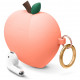 Силиконовый чехол с карабином Elago Peach Silicone Hang case для AirPods 1&2, цвет Персиковый (EAP-PEACH-PE)